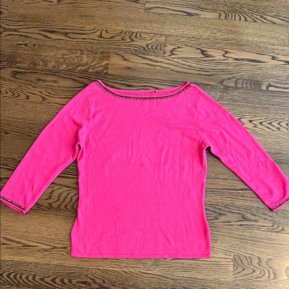 Bright Pink 3/4 Sleeve Top